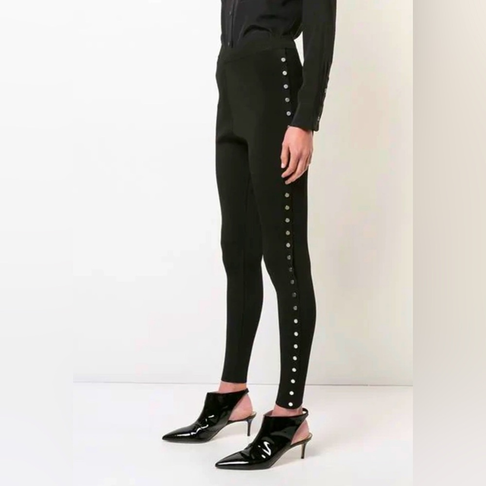 ALEXANDER WANG Studded Leggings In Black Size S Designer Luxury Minimalist Basic